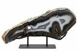 Agate Slab on Metal Base - Brazil #206990-4